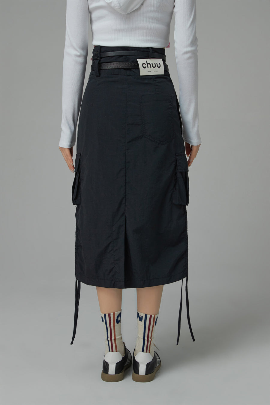 CHUU Cargo A-Line Long Skirt