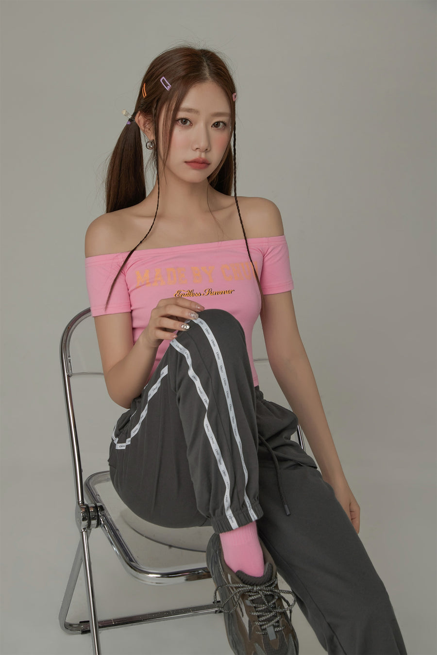 CHUU Distressed String Jogger Sweatpants