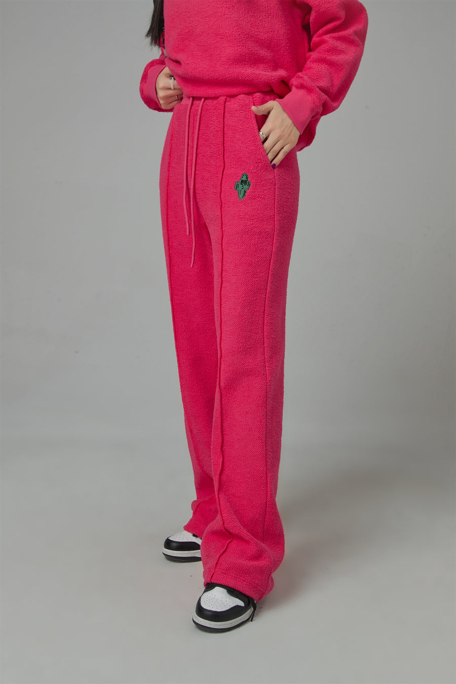 CHUU Sponge Towel Wide Jogger Pants