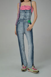 Shading Denim Jumpsuit