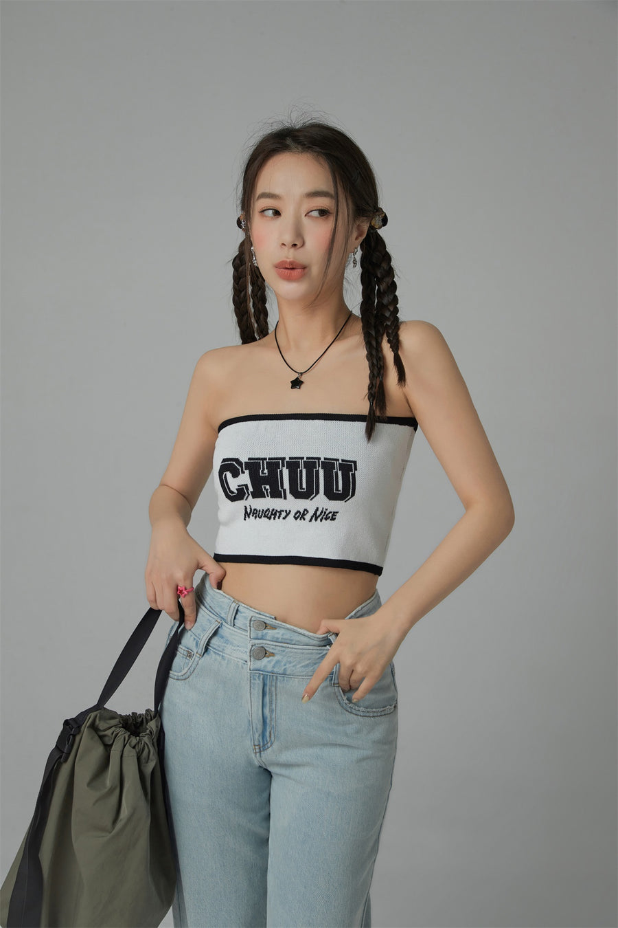 CHUU Chuu Naughty Or Nice Tube Top