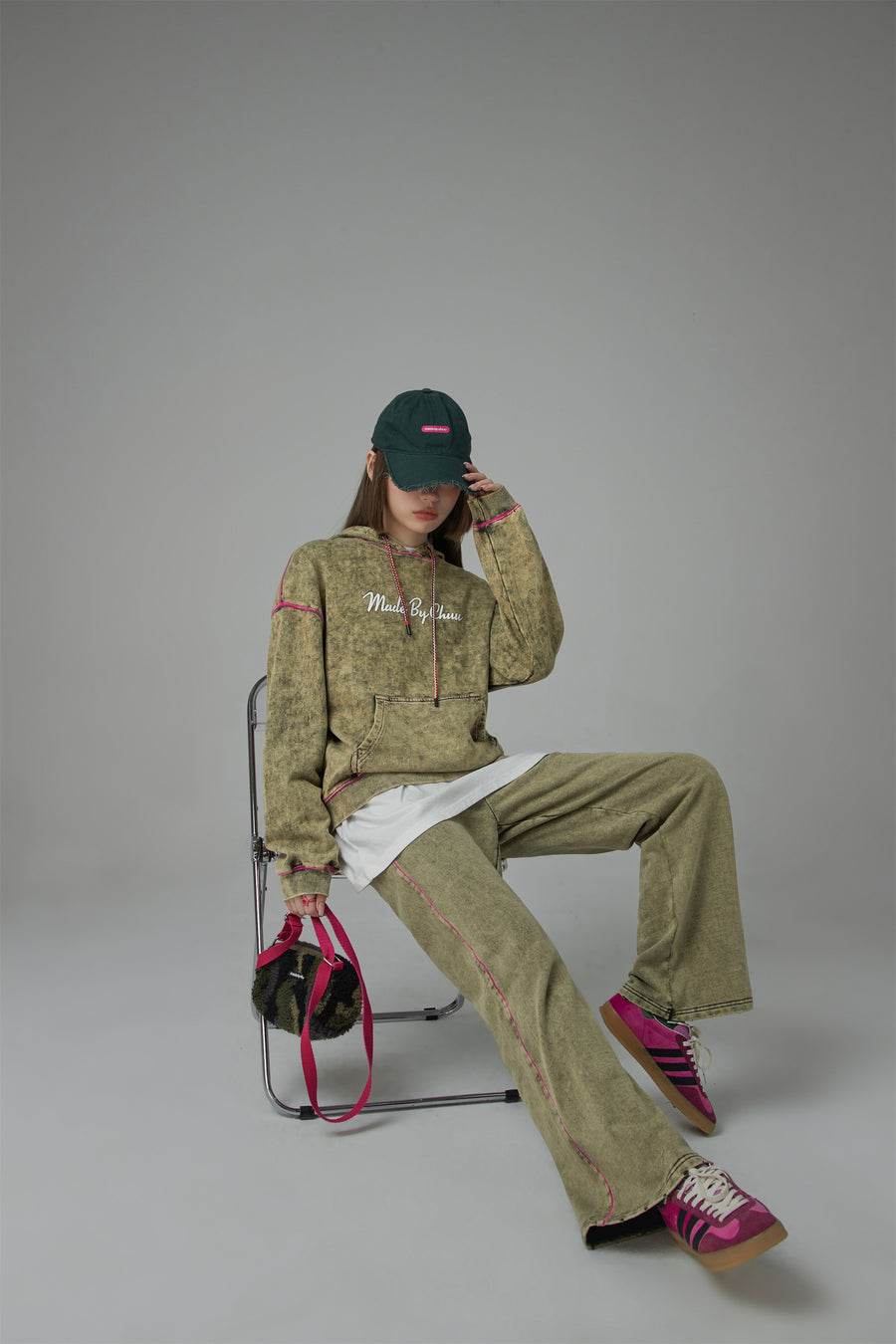 CHUU Vintage Wash Wide Jogger Pants