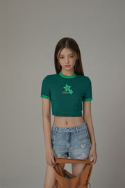 Star Stripe Cropped T-Shirt