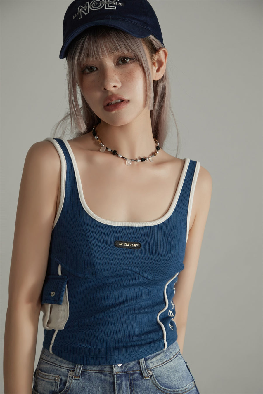 CHUU Deep U-Neck Ribbed Cami Top