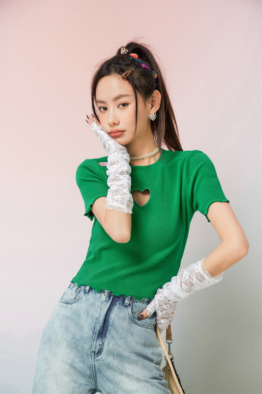 CHUU Oh So Sweet Cutout T-Shirt