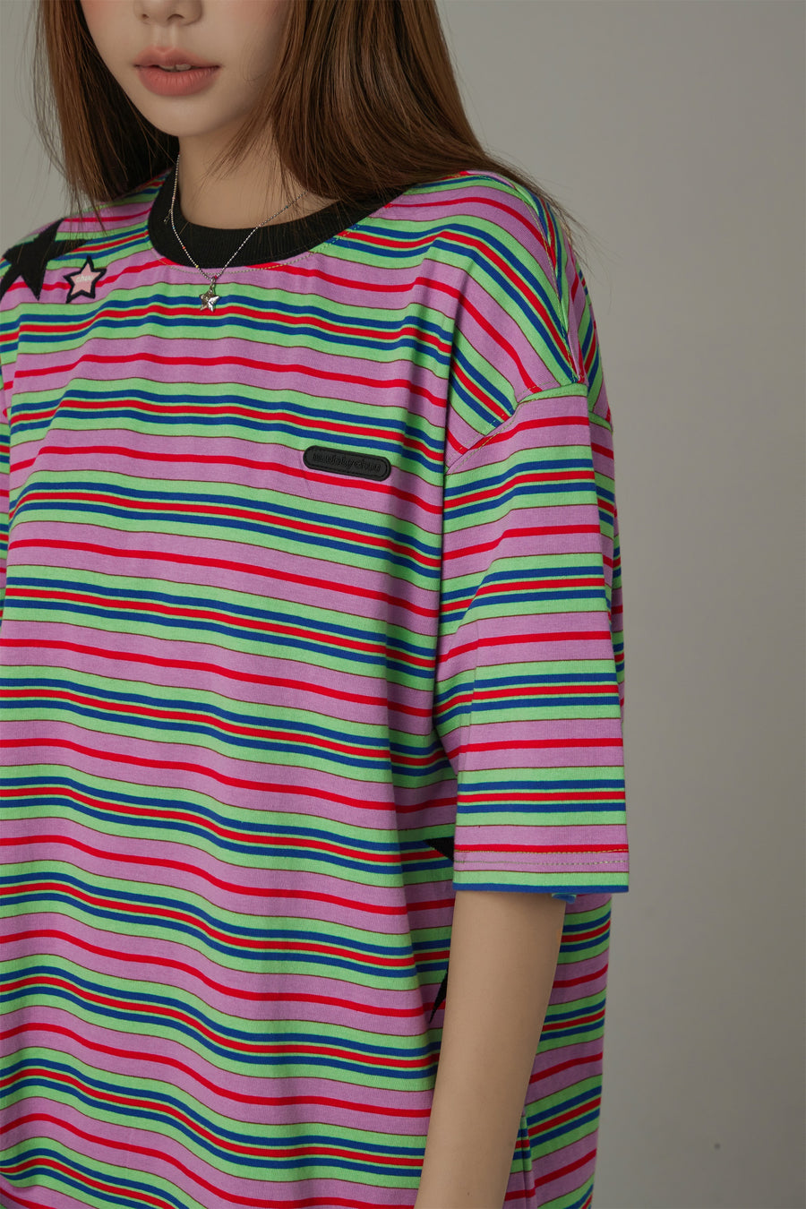 CHUU Star Striped Loose Fit T-Shirt