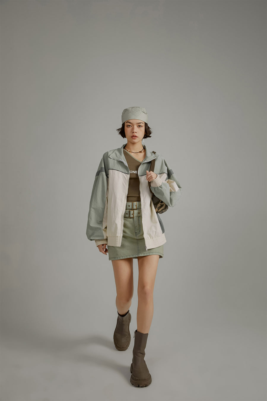 CHUU Color Matching Loose Fit Field Jacket