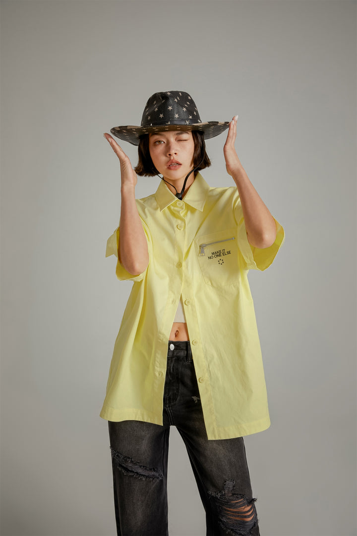 Star Circle Boxy Short-Sleeves Shirt