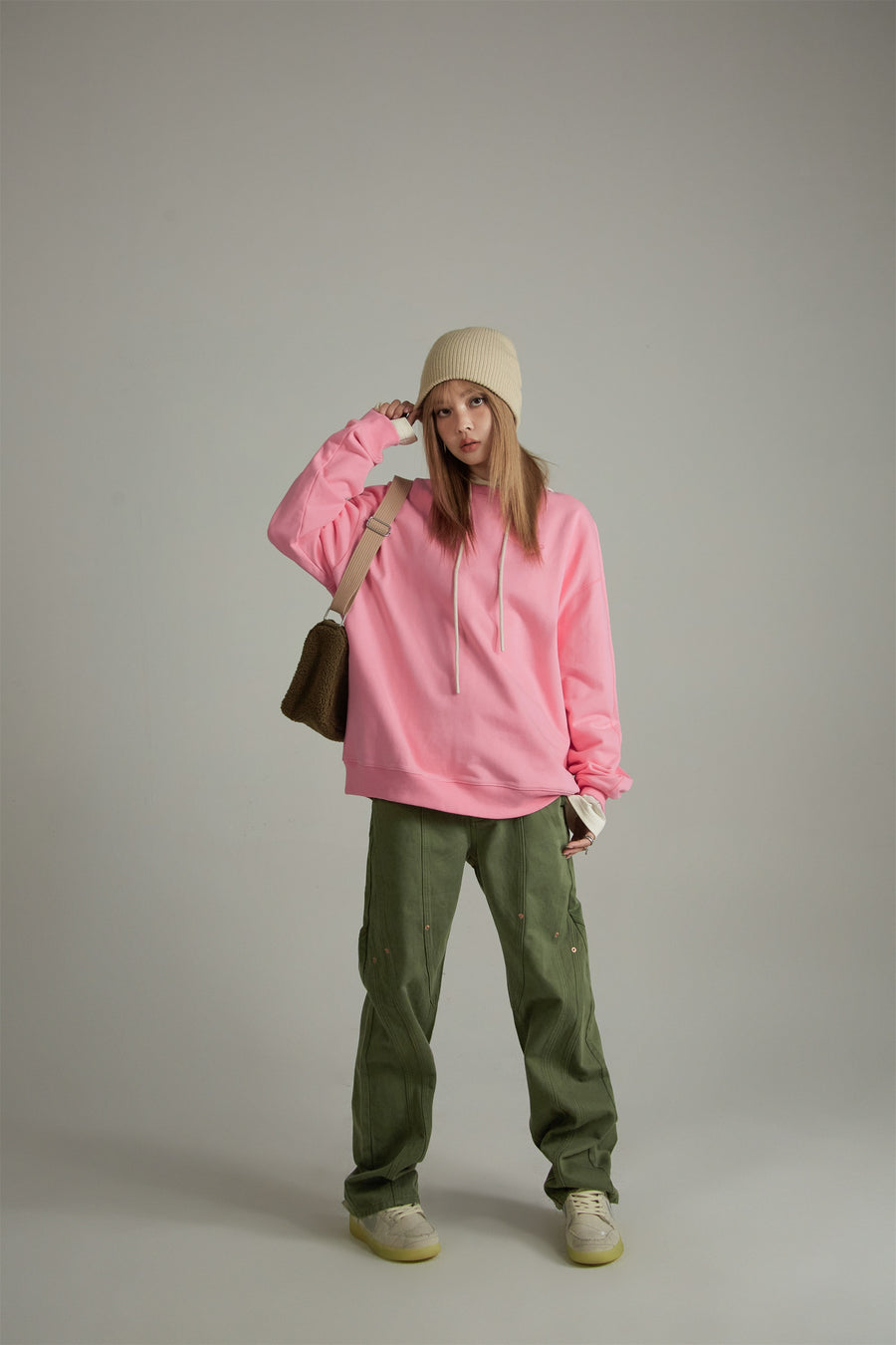 CHUU Solid Simple Casual Sweatshirt