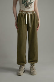 Waistband Wide Jogger Pants