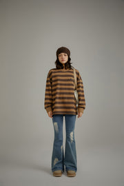 Stripe Color Sweatshirt