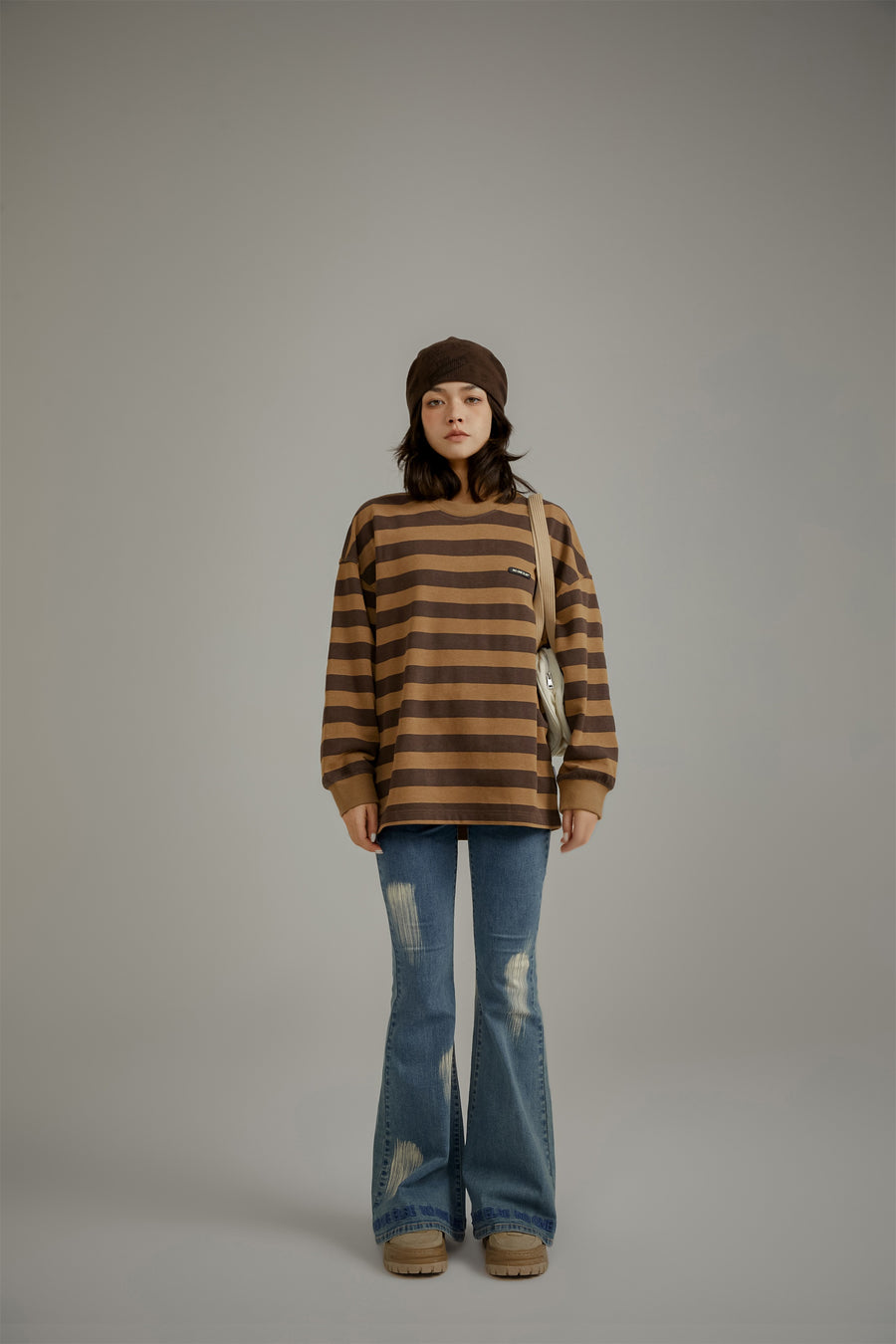 CHUU Stripe Color Sweatshirt