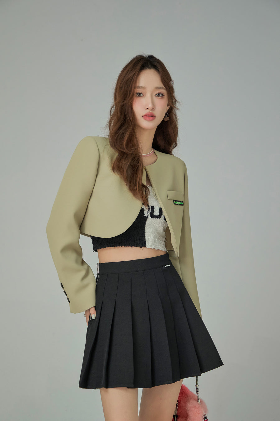 CHUU Unique Cropped Blazer Jacket