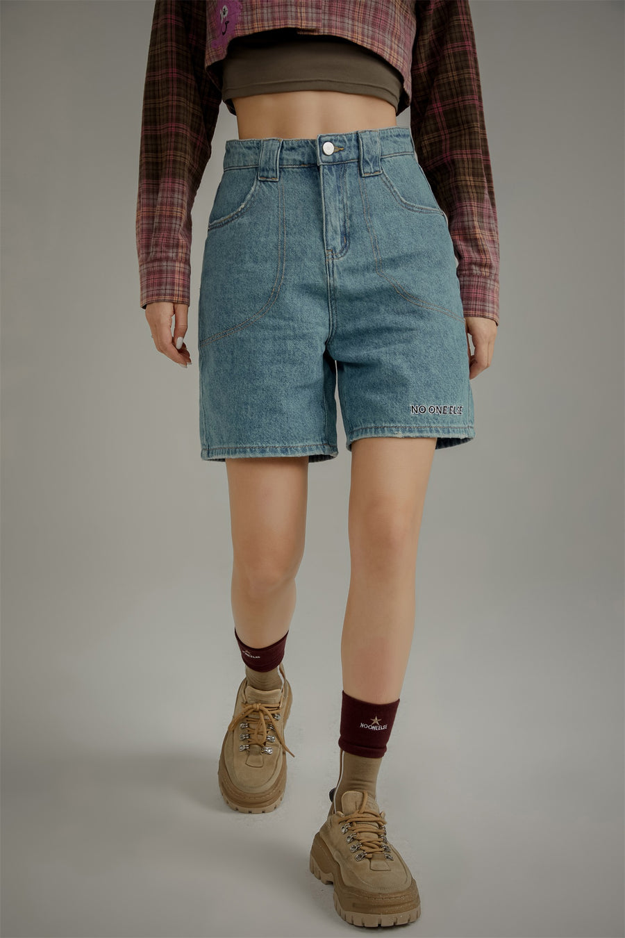 CHUU Wide Denim Shorts