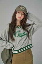 Vintage Logo V-Neck Sweatshirt