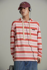 Striped Long Sleeve Hoodie