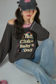 Baby'S Day Off-Shoulders T-Shirt