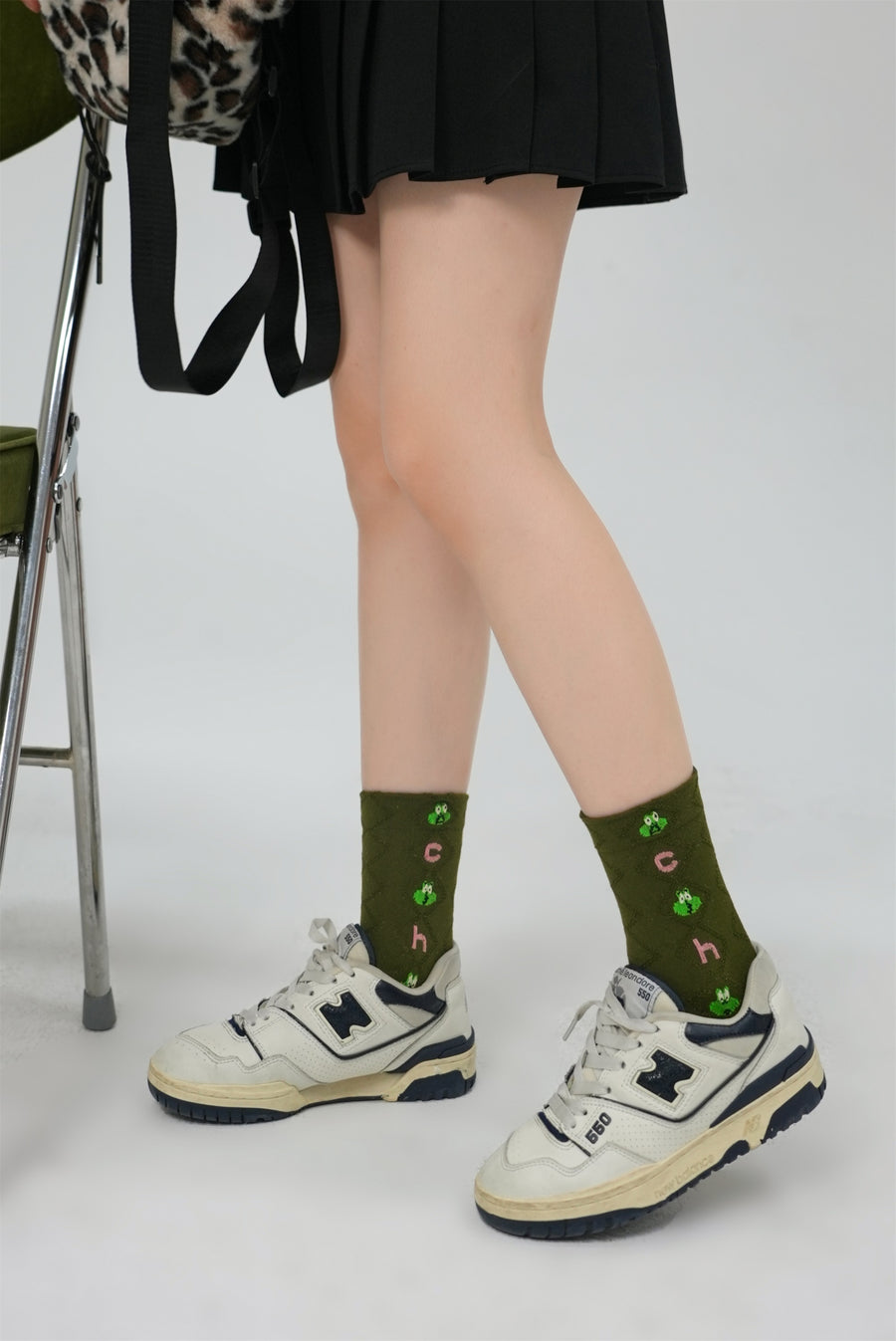 CHUU Lovely Fruit And Frog Ankle Socks