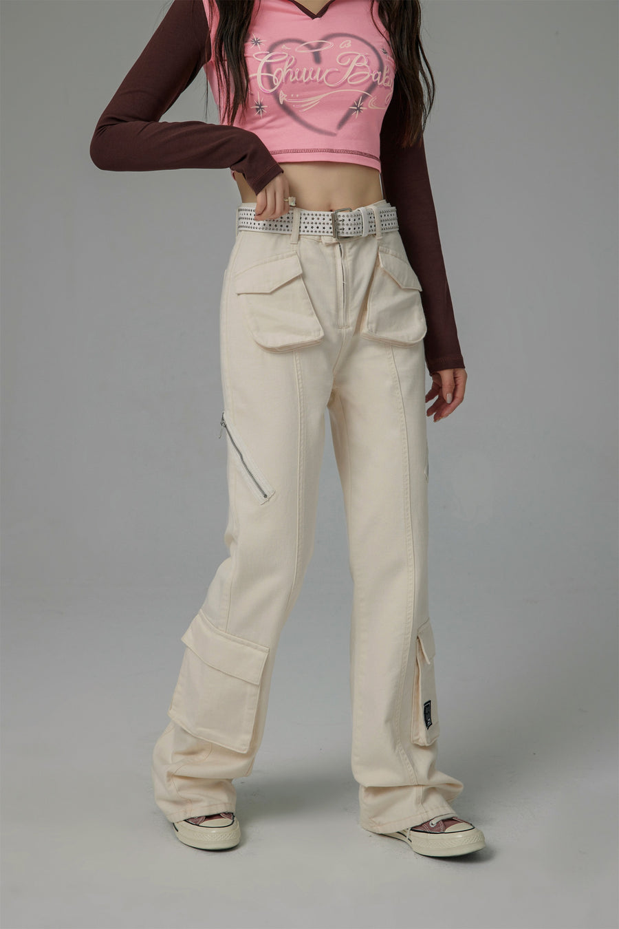 CHUU You Can Not Stop Me High-Waisted Cargo Pants