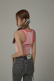 Back Split Cropped Sleeveless Top