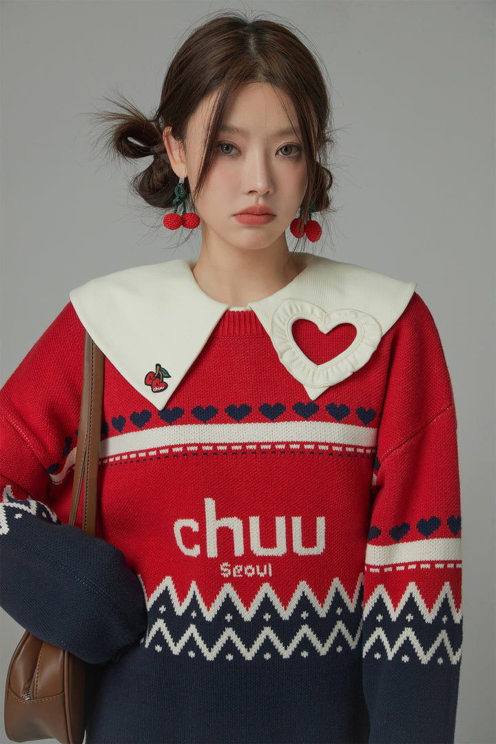 Feeling Festive Stripe Knit Sweater