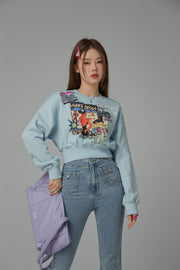Sized Doesnt Matter Beach Day Printed Sweatshirt