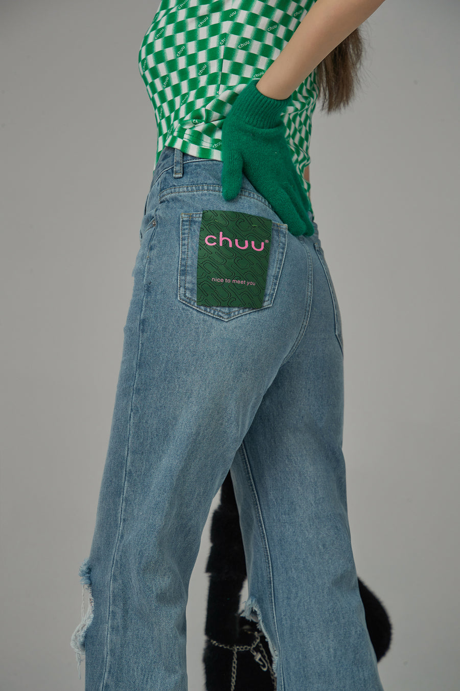 CHUU Always Something More Important Denim Jeans