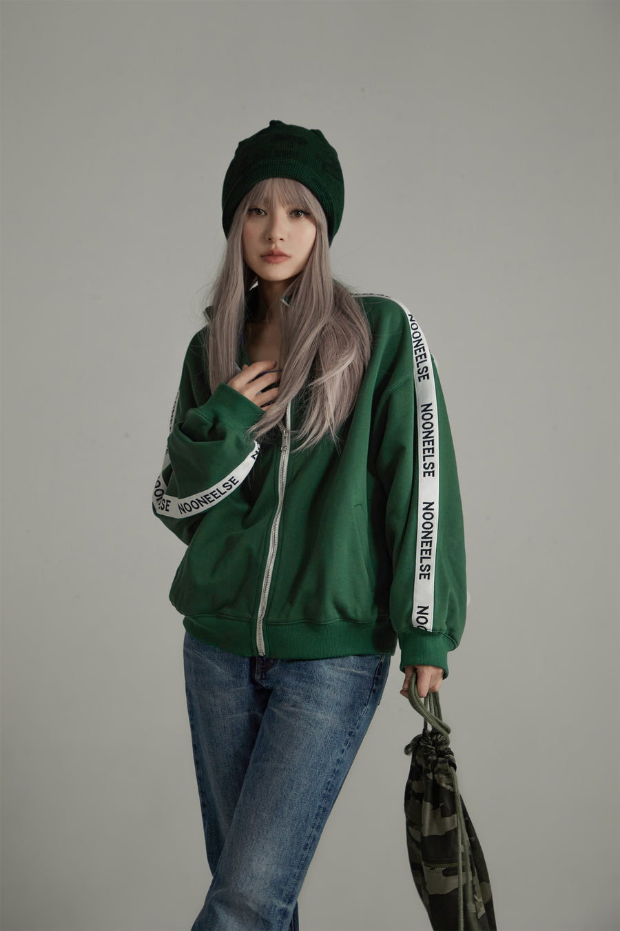 CHUU High-Neck Zip-Up Jogger Jacket