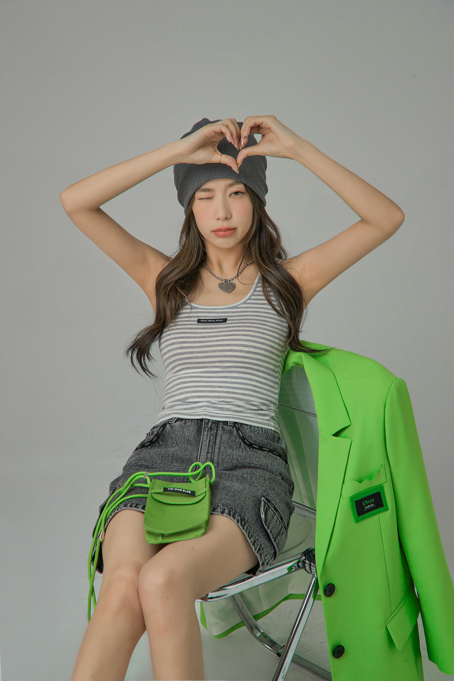 CHUU Pleasure For The Eyes Stripes Sleeveless Top