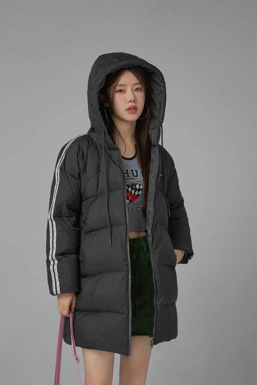 CHUU Duck Down Hooded Padded Coat