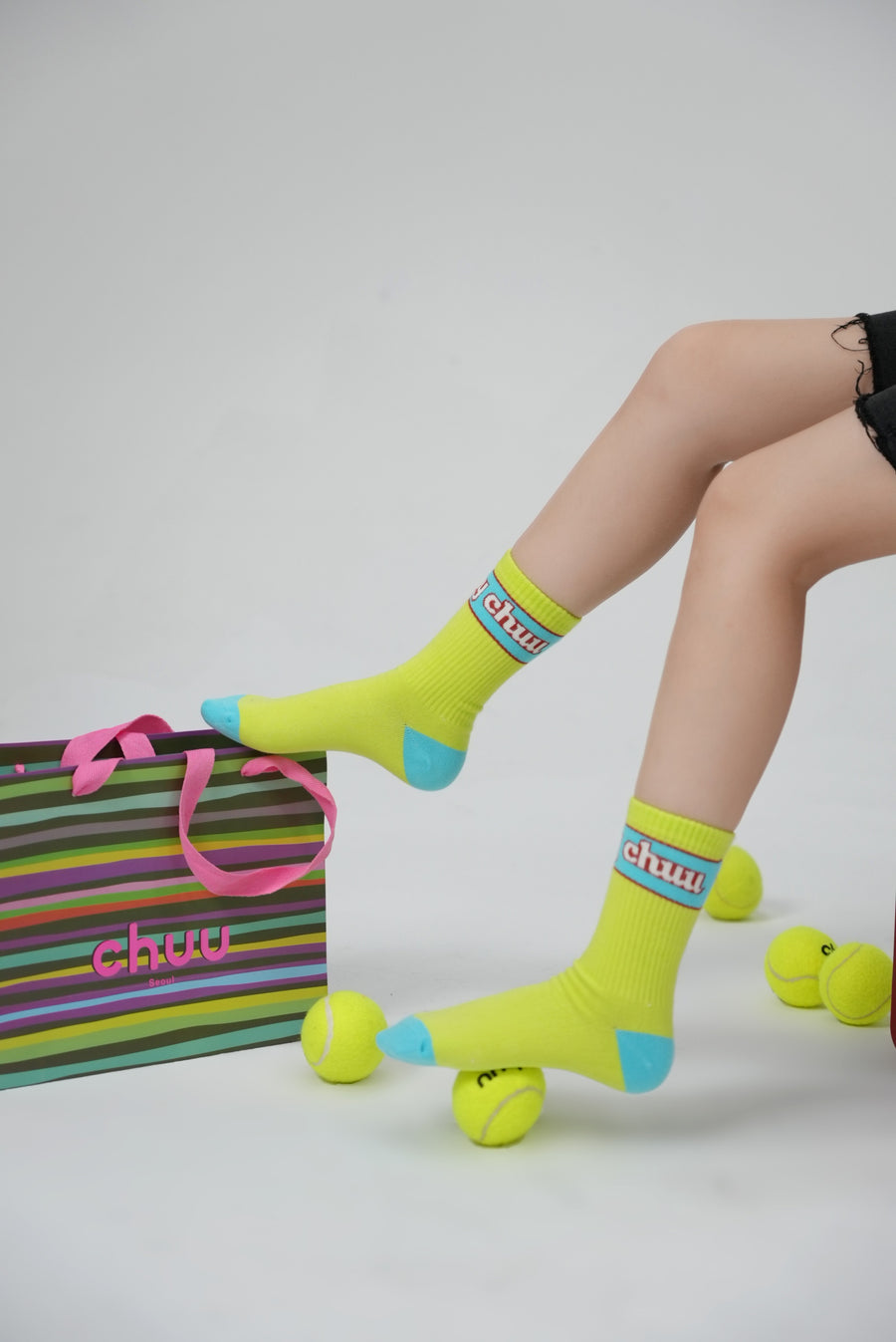 CHUU Lovely Candy Color Ankle Socks