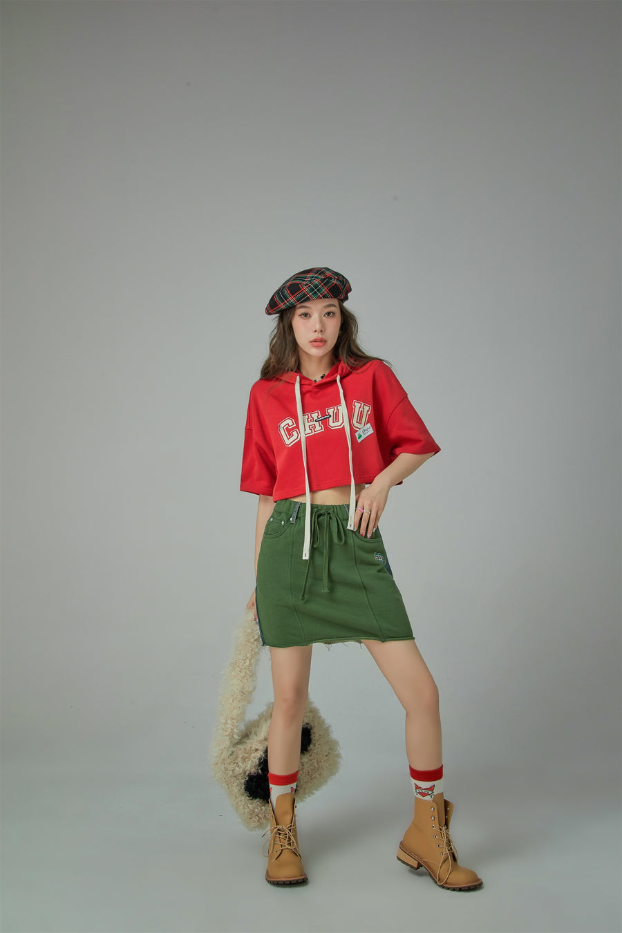 CHUU Sporty Chuu Logo Loose Fit Hoodie