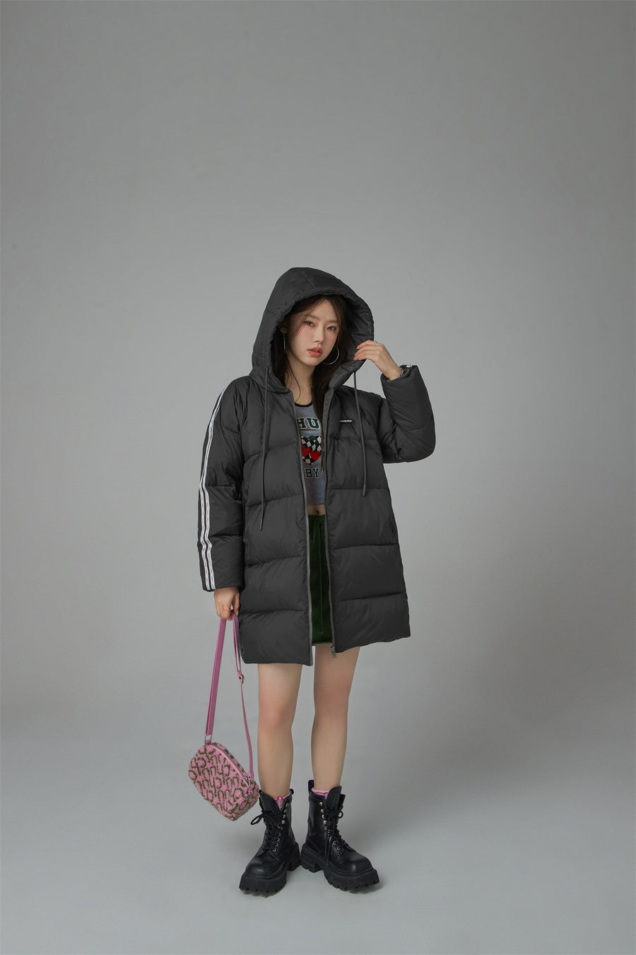 CHUU Duck Down Hooded Padded Coat