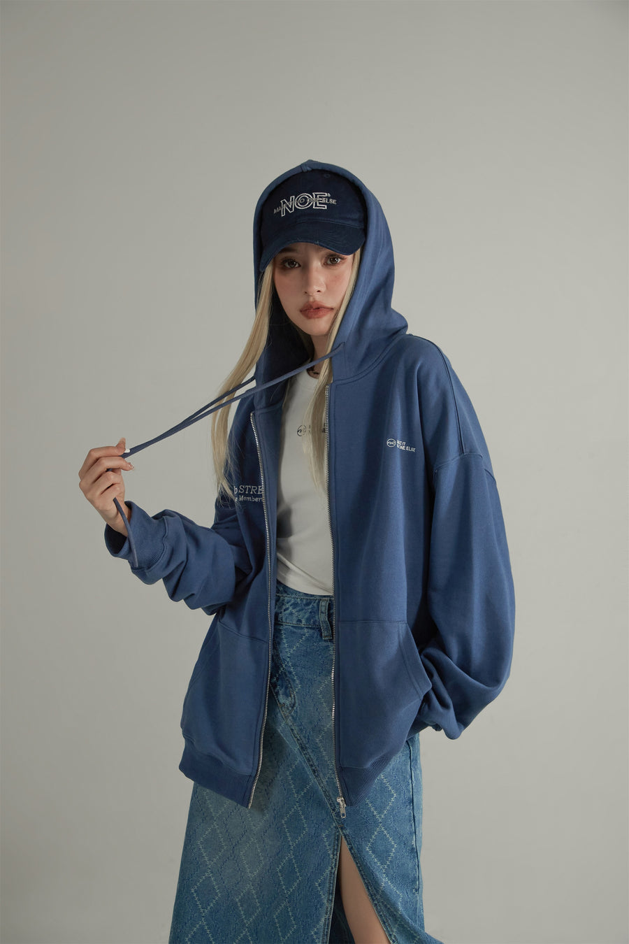 CHUU Colored Club Stretch Hooded Zip-Up