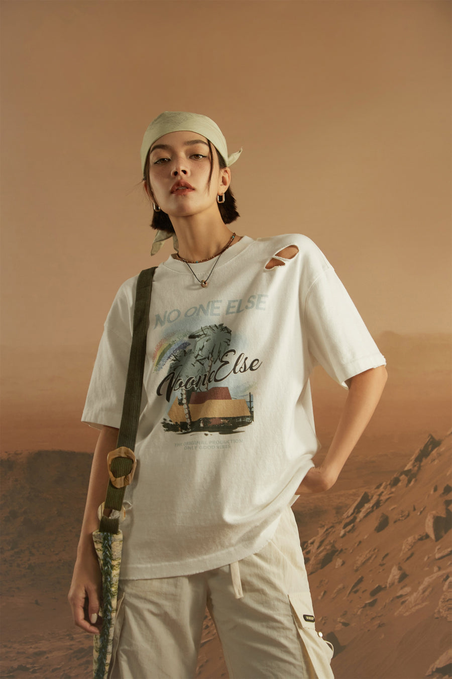 CHUU Printed Boxy T-Shirt