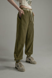 Waistband Wide Jogger Pants