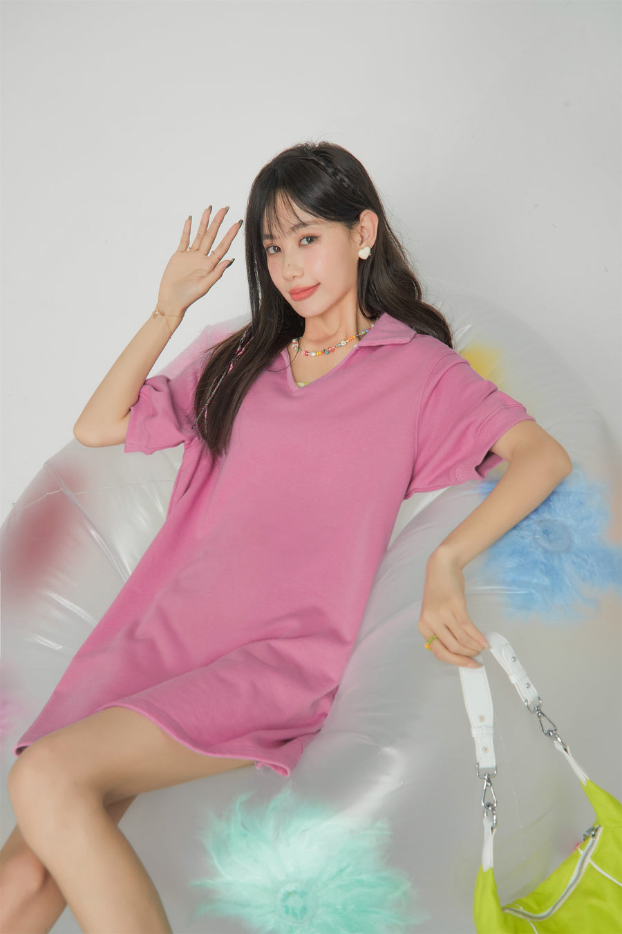 CHUU Heart Effect Cut Out Dress