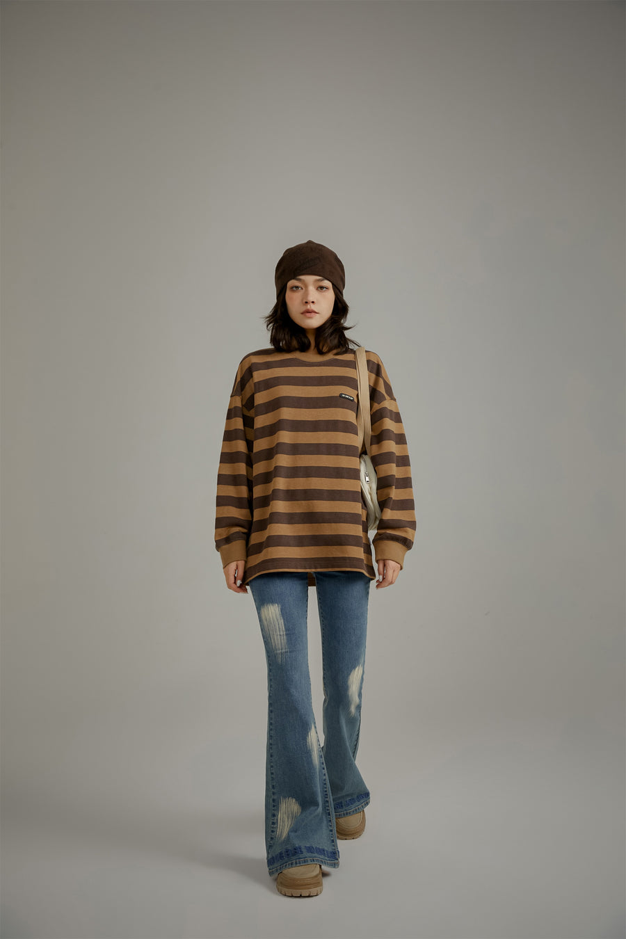 CHUU Stripe Color Sweatshirt