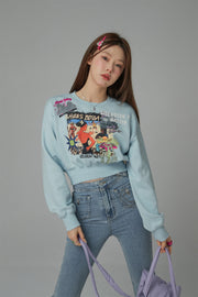Sized Doesnt Matter Beach Day Printed Sweatshirt