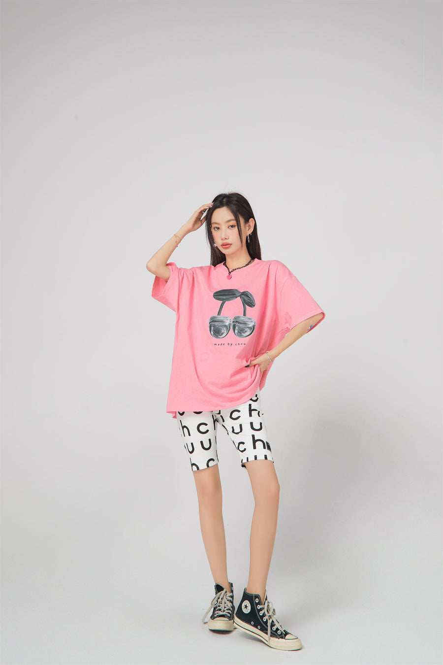 CHUU Cherry Logo Overfit T-Shirt