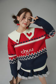 Feeling Festive Stripe Knit Sweater