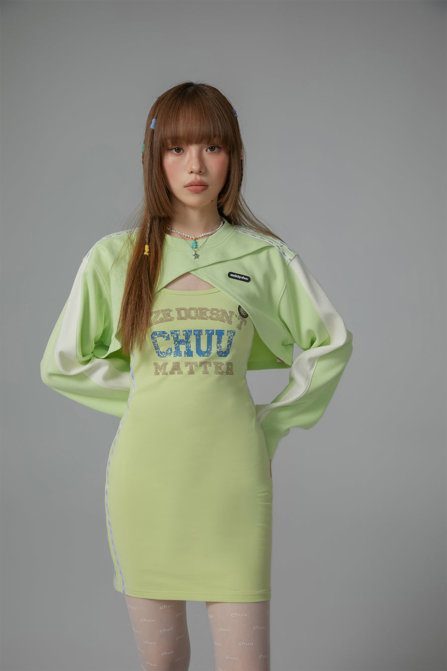 CHUU Diagonal Bolero Sweatshirt