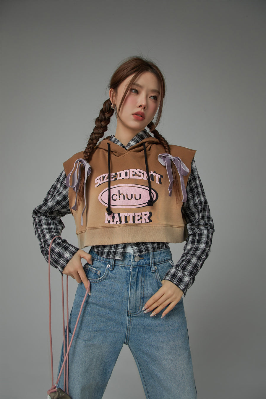 CHUU Size Doesnt Matter Gradient Hooded Vest