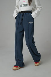 Wide-Leg Simple Jogger Pants