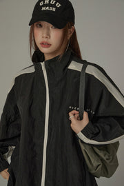 Color Matching Loose Fit Field Jacket