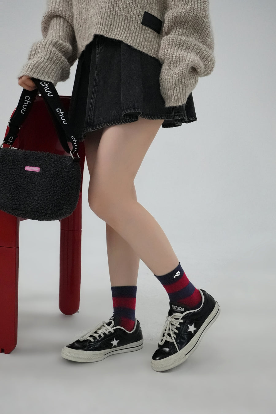 CHUU Taking Control Color Stripe Socks