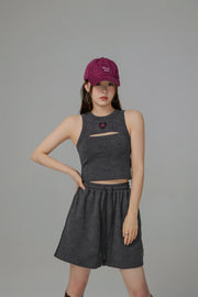 Undeniable Synergy Heart Slit Sleeveless Top