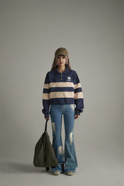 Polo Neck Vintage Sweatshirt