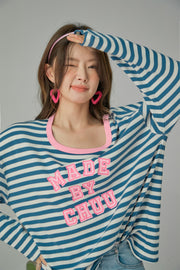 Cheerful Striped Long Sleeve T-Shirt