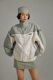 Color Matching Loose Fit Field Jacket